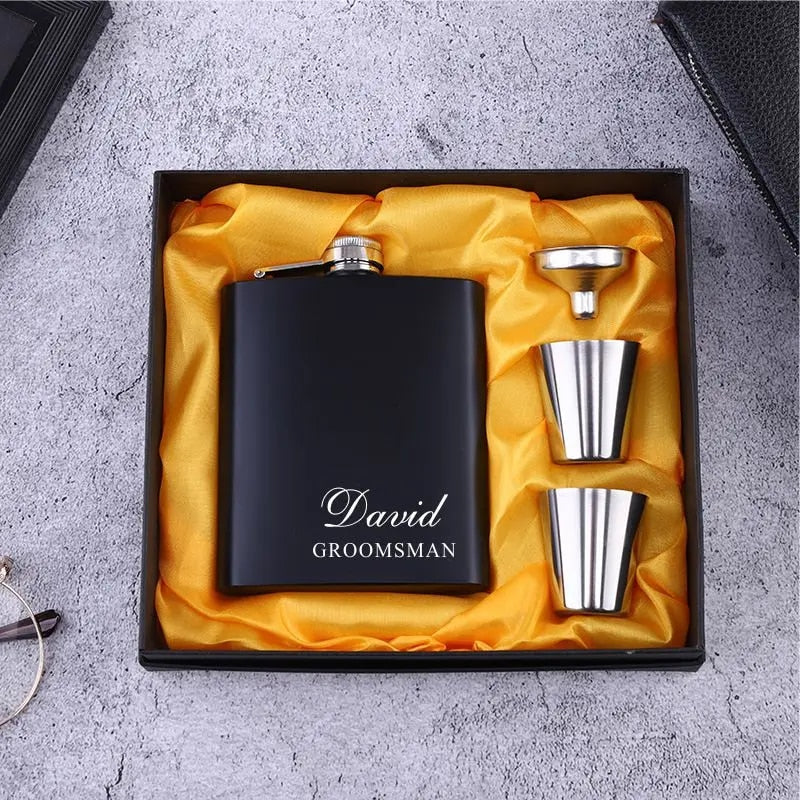 Personalized 6 oz. Stainless Steel Flask