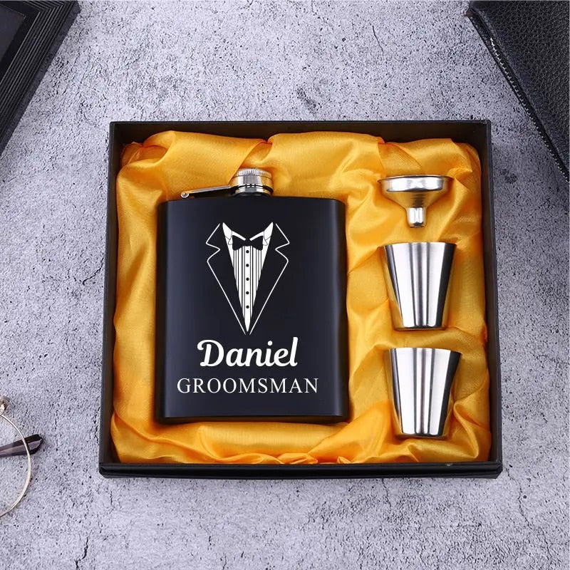 Personalized 6 oz. Stainless Steel Flask