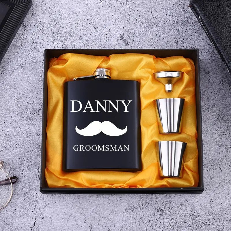 Personalized 6 oz. Stainless Steel Flask