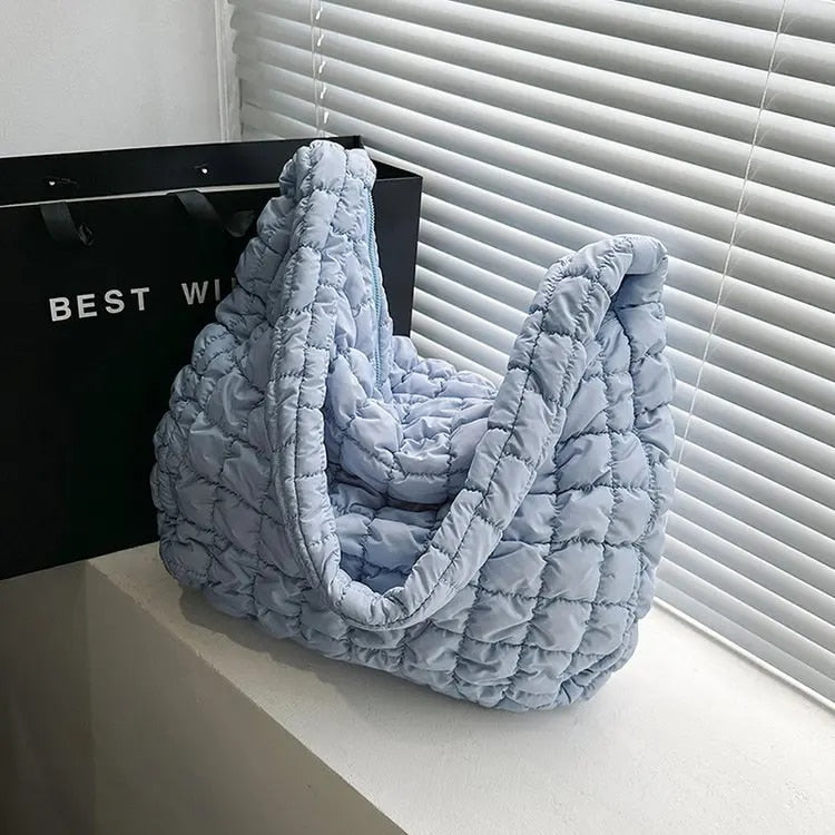 In The Cloud - Women's Quilted Padded Crossbody Cloud Shoulder Bag