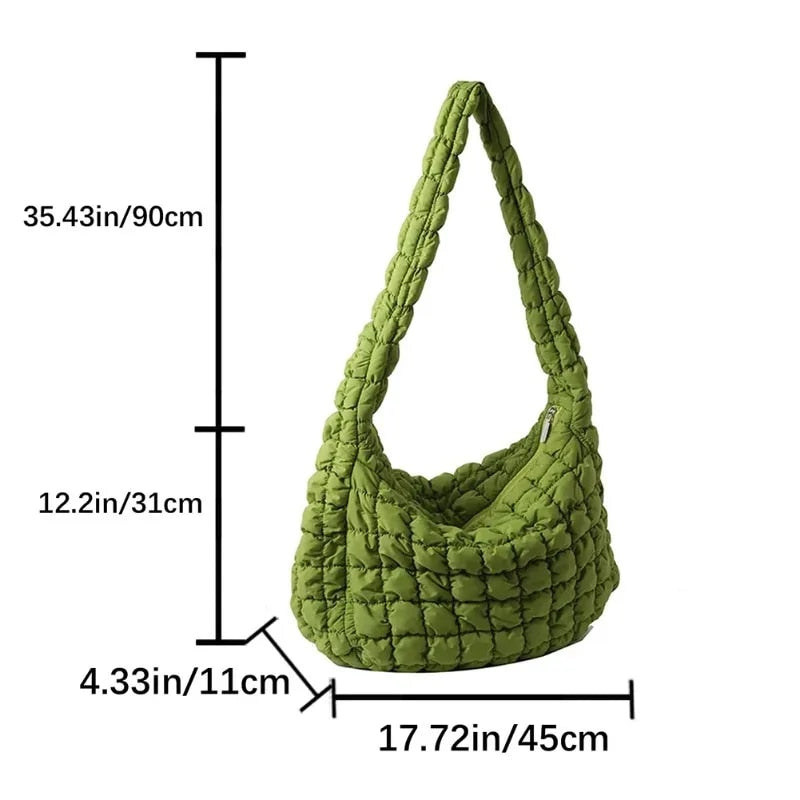 In The Cloud - Women's Quilted Padded Crossbody Cloud Shoulder Bag