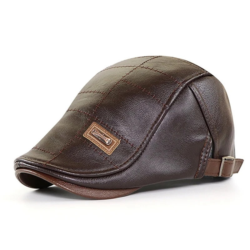 Retro Men's Leather Beret