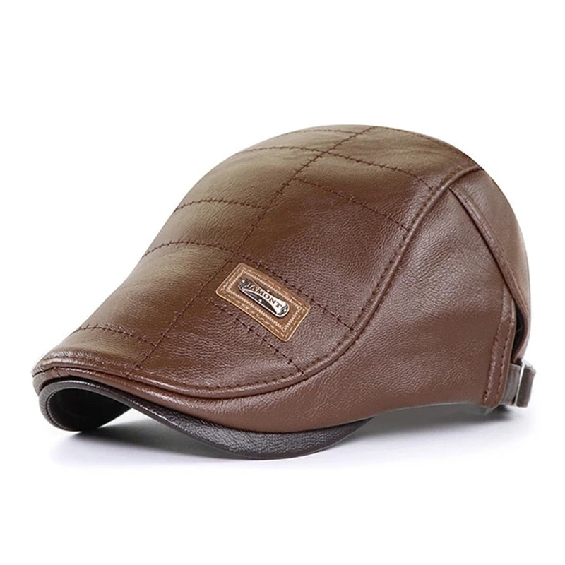 Retro Men's Leather Beret