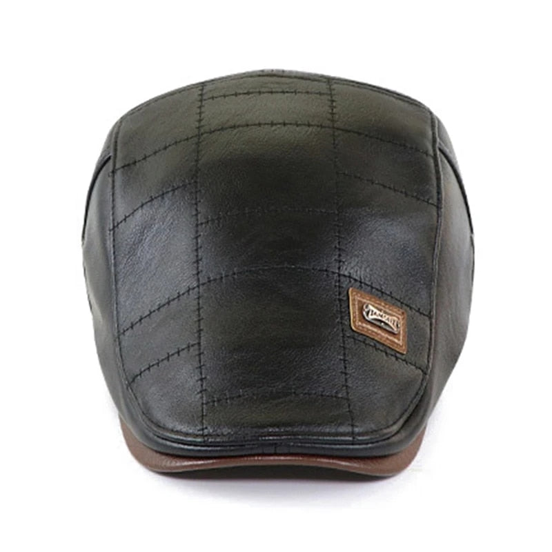 Retro Men's Leather Beret