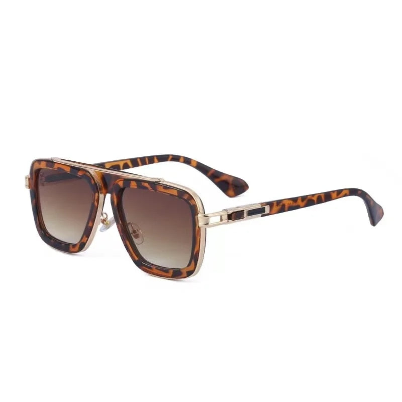 Men's Designer Retro Square Sunglasses