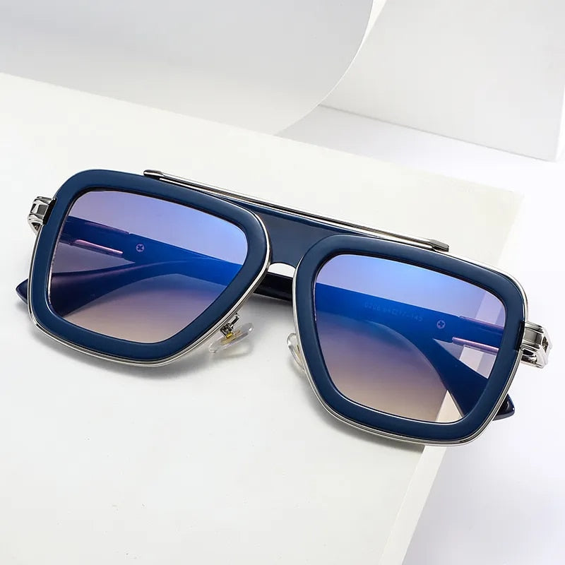 Men's Designer Retro Square Sunglasses