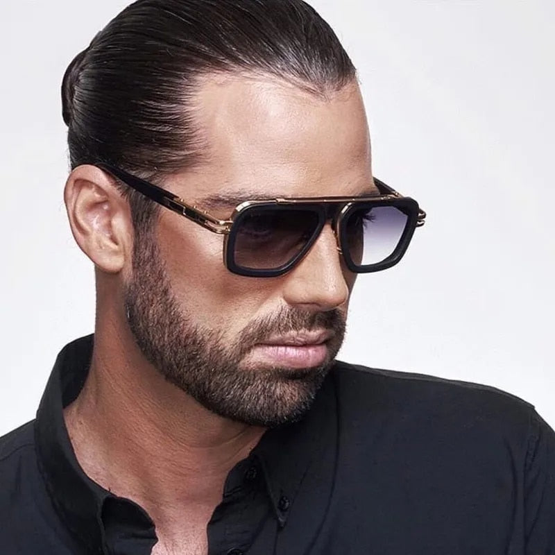 Men's Designer Retro Square Sunglasses
