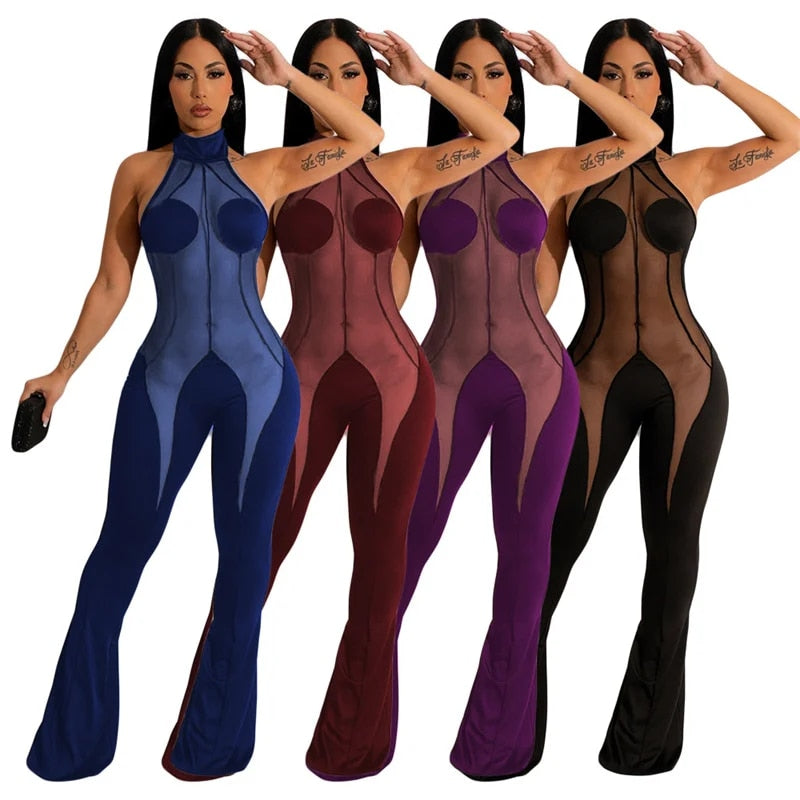 Nanette - Mesh Backless Jumpsuit