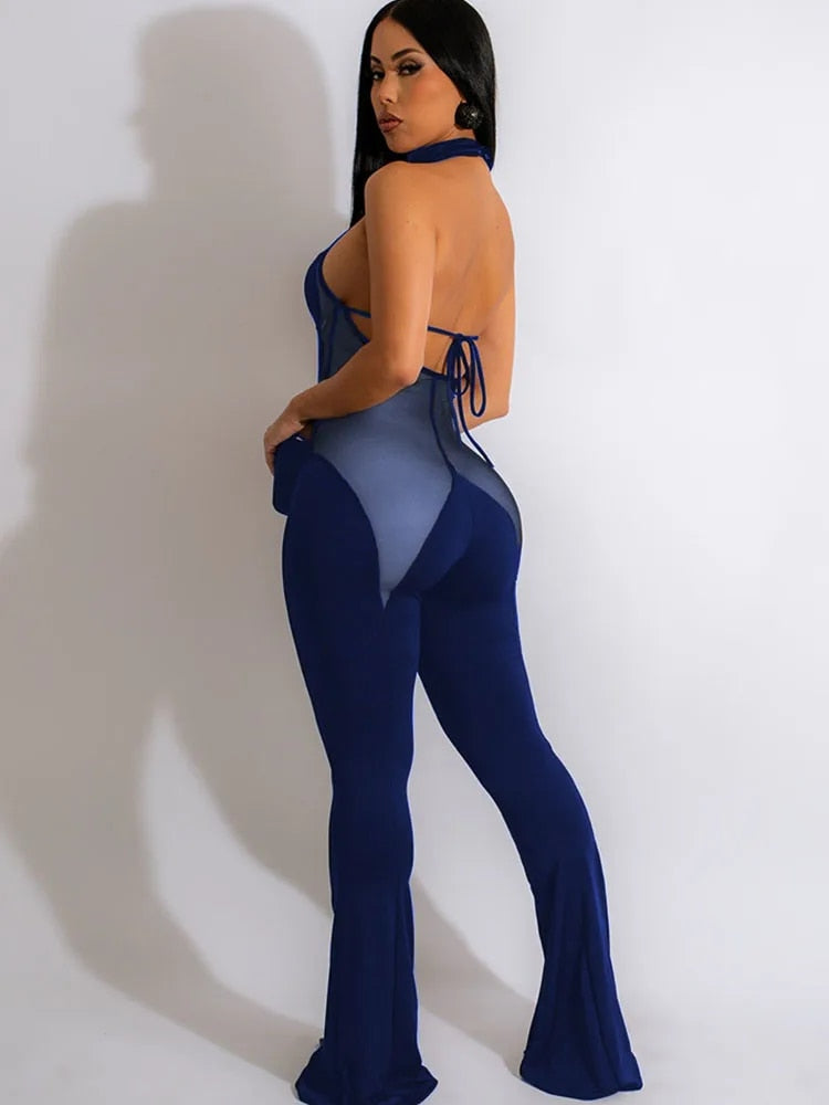 Nanette - Mesh Backless Jumpsuit