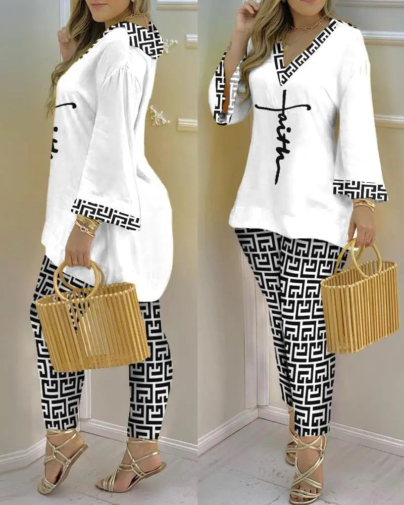 Pattern Of Behavior - Women's Two-Piece Pants Set