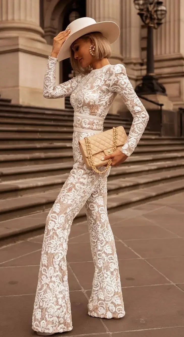 Boss Life - High End Retro Elegant Lace Jumpsuit