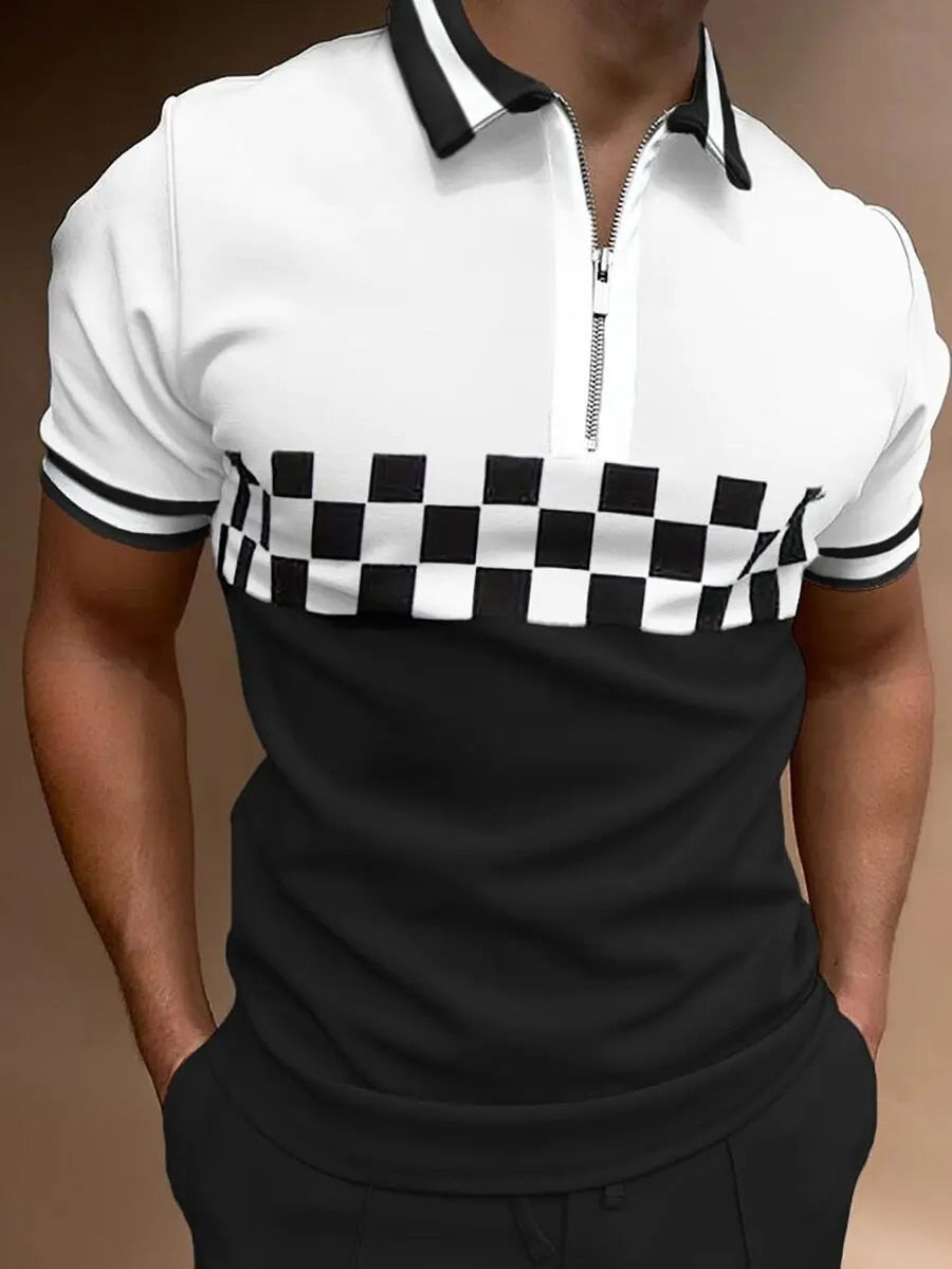 Breathable Printed Polo Shirt