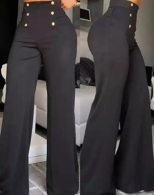 Vonda - Elegant Wide Leg Pants