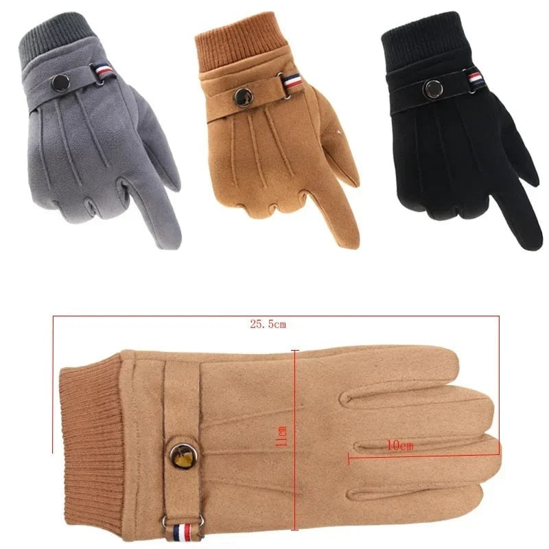 Touch screen Cycling Suede Leather Gloves