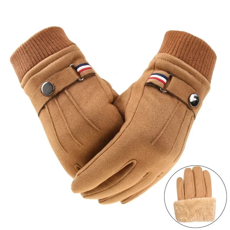 Touch screen Cycling Suede Leather Gloves