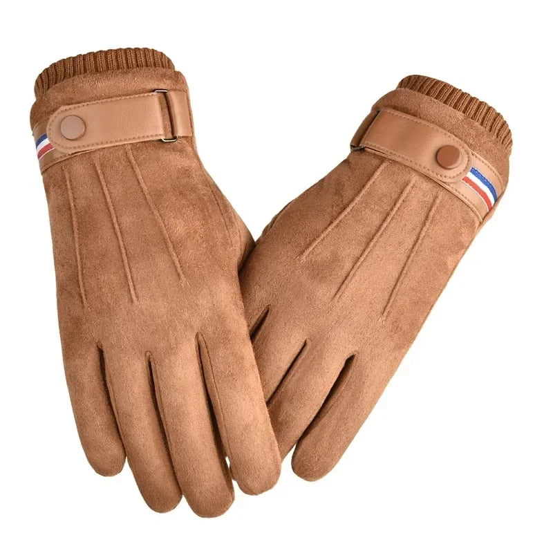 Touch screen Cycling Suede Leather Gloves