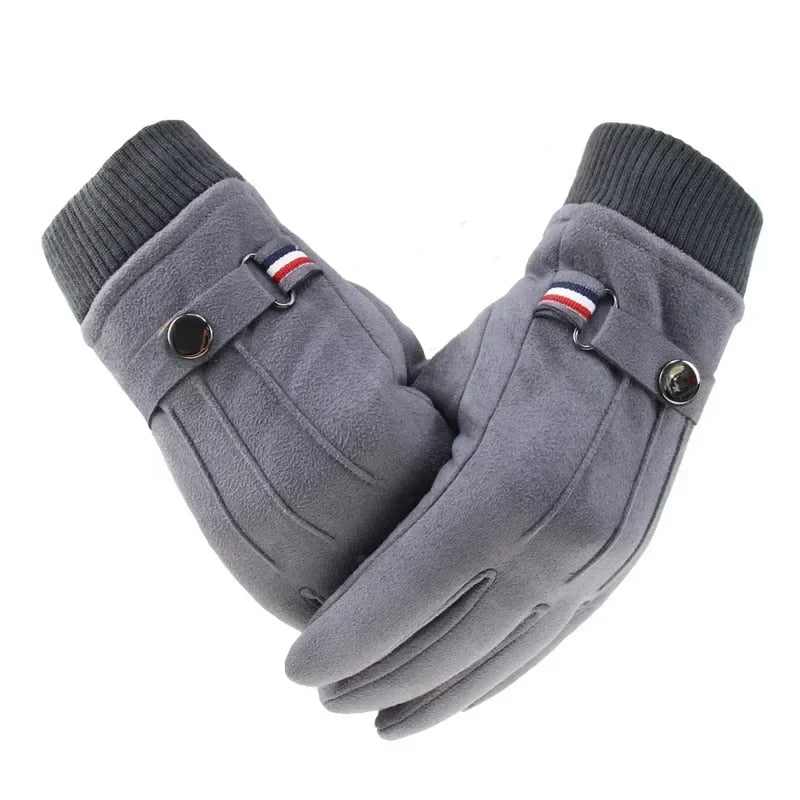 Touch screen Cycling Suede Leather Gloves