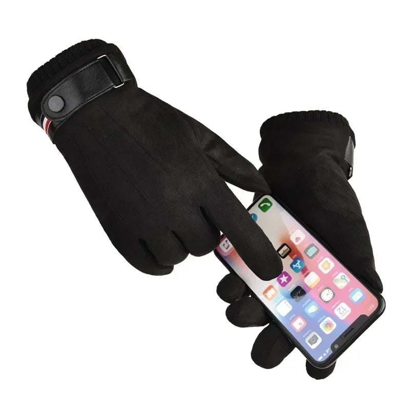 Touch screen Cycling Suede Leather Gloves