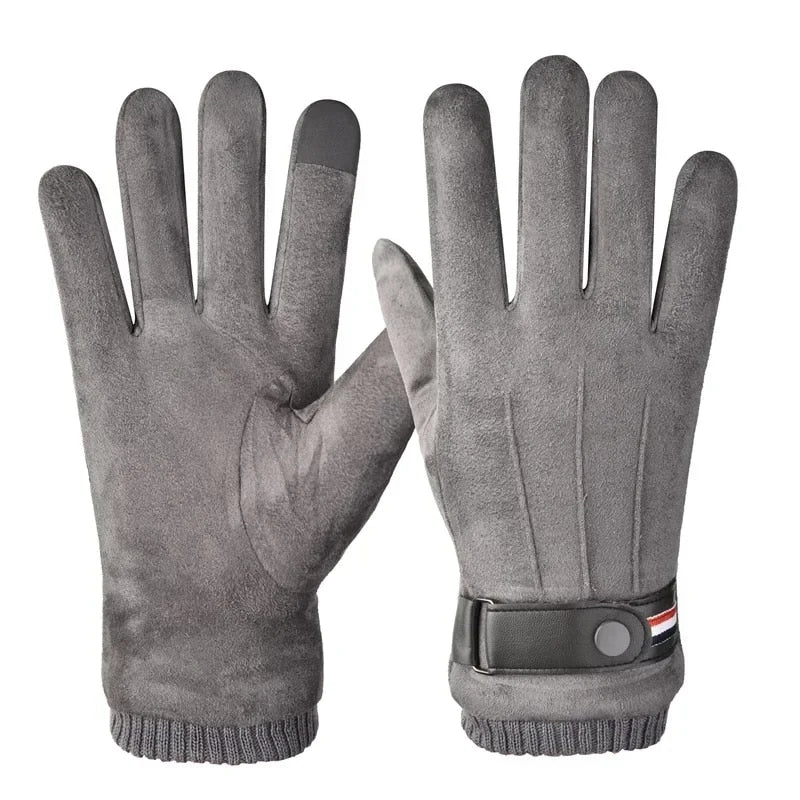 Touch screen Cycling Suede Leather Gloves