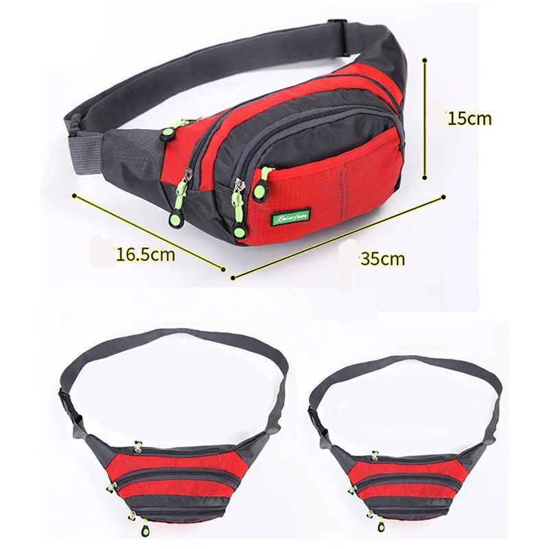 Outdoor Adjustable Shoulder Strap Travel Waist Bag
