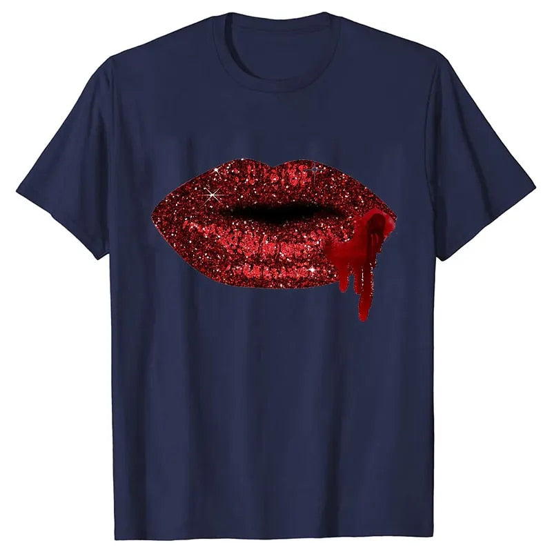 Kiss Me - Lip Printed T-Shirt