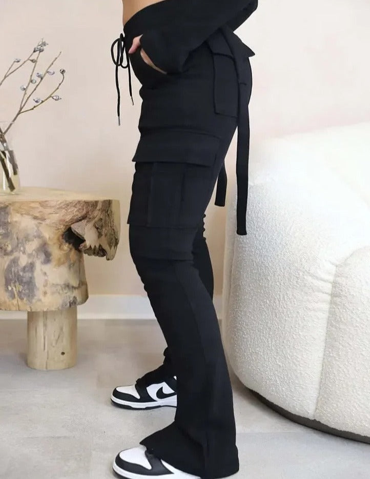 Sarina - Casual Drawstring High Waist Cargo Pants