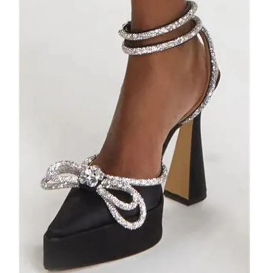 Empress - Crystal Sheepskin Sandals