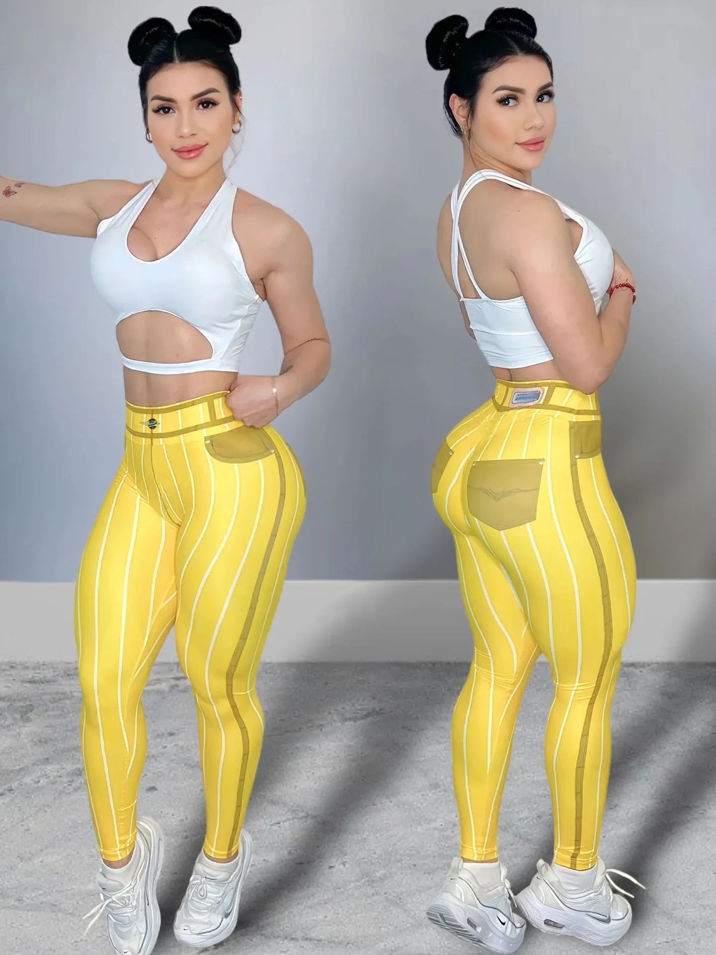Lydia - Women's Sexy Striped Print Butt-Lifting High-Waist Leggings