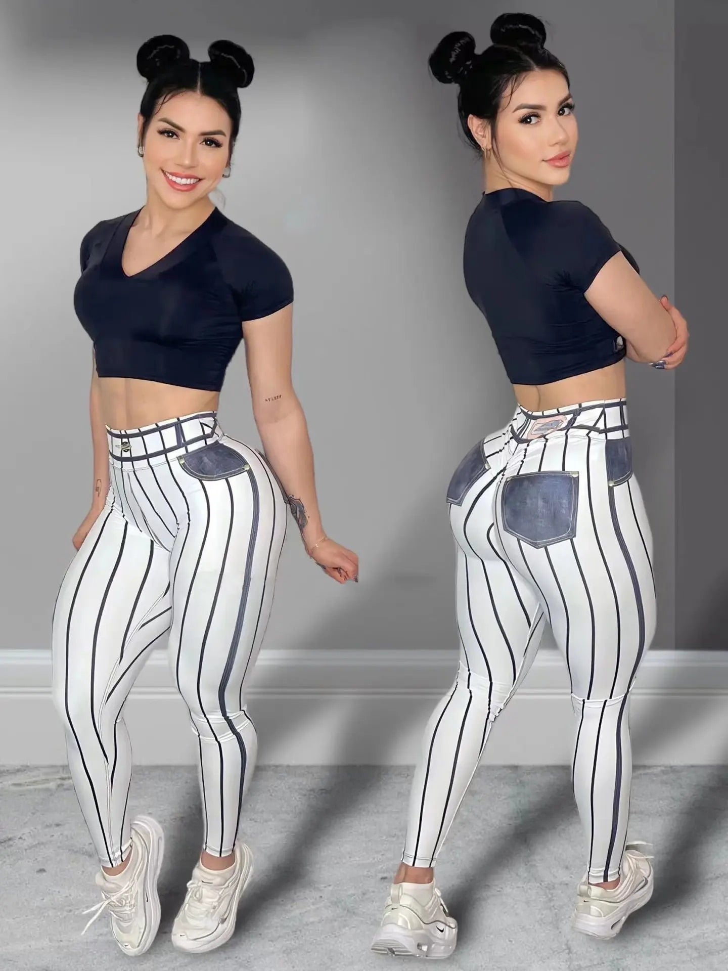 Lydia - Women's Sexy Striped Print Butt-Lifting High-Waist Leggings
