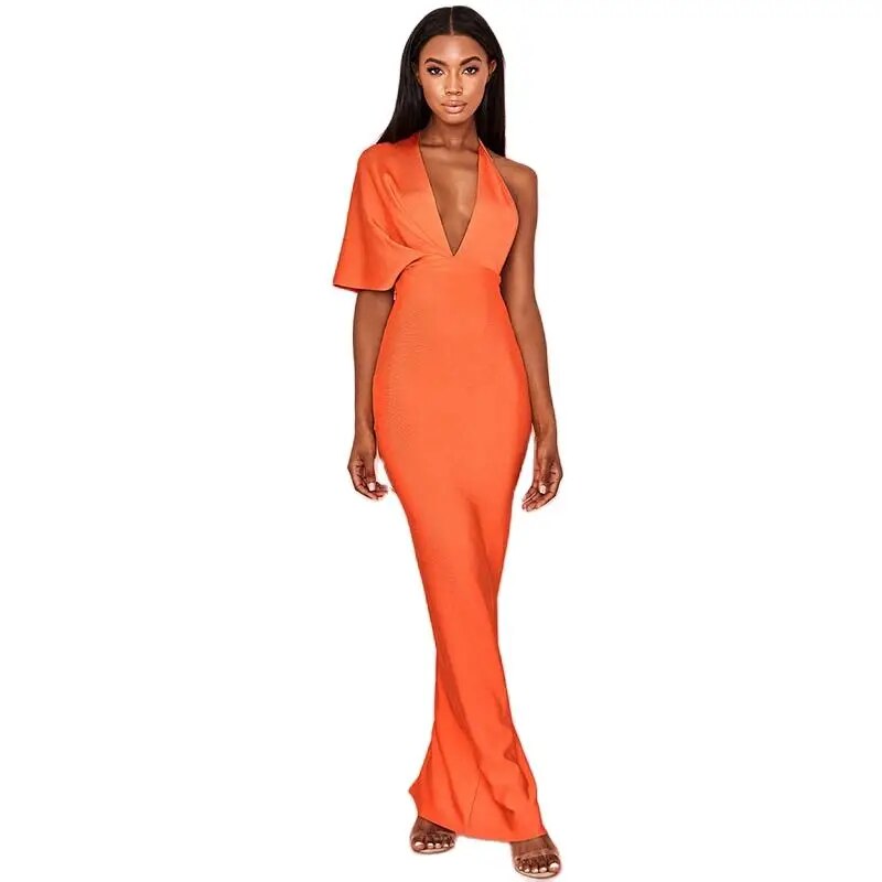 Toni Childs - Women's Sexy One-Shoulder Maxi Bandage Dress