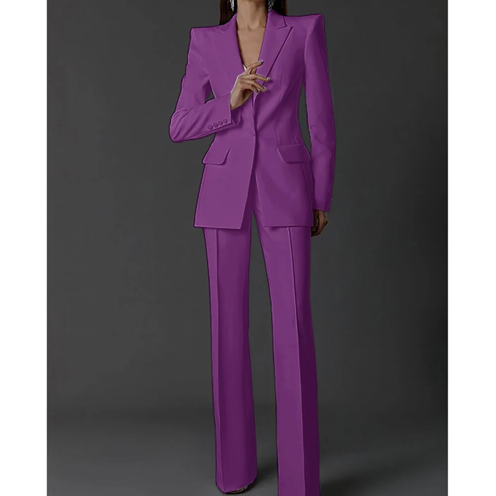 Women's Elegant Two Piece Pants Suit