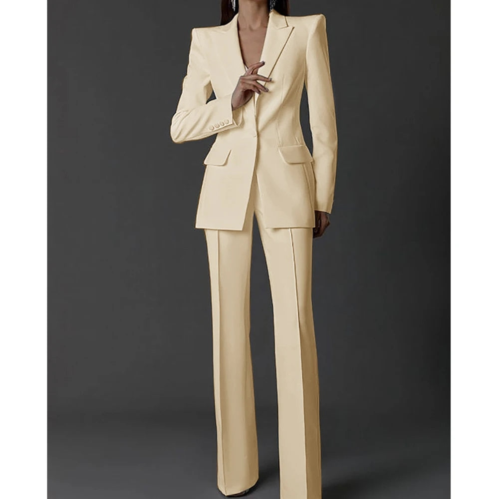 Women's Elegant Two Piece Pants Suit