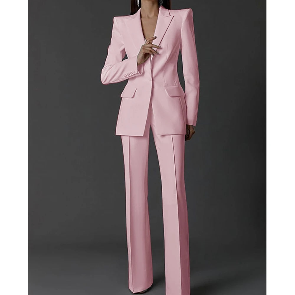 Women's Elegant Two Piece Pants Suit