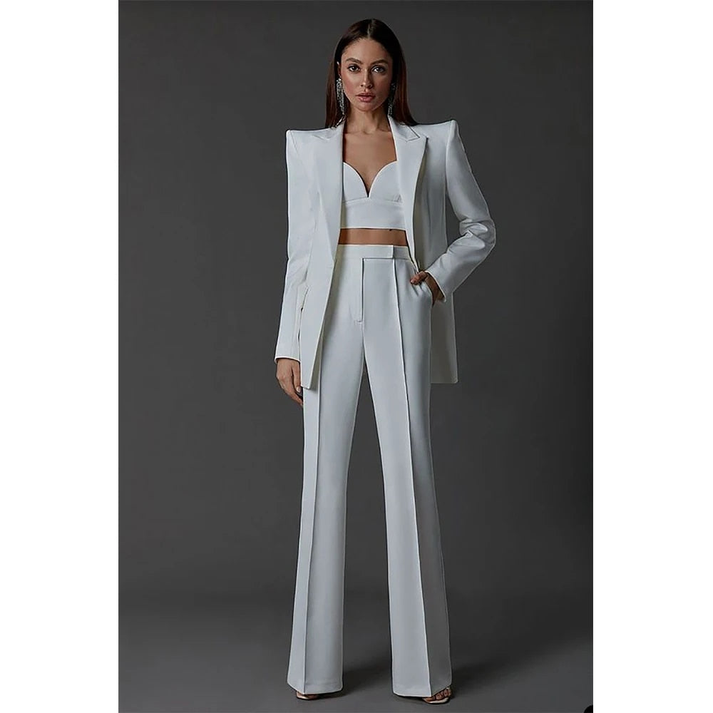 Women's Elegant Two Piece Pants Suit