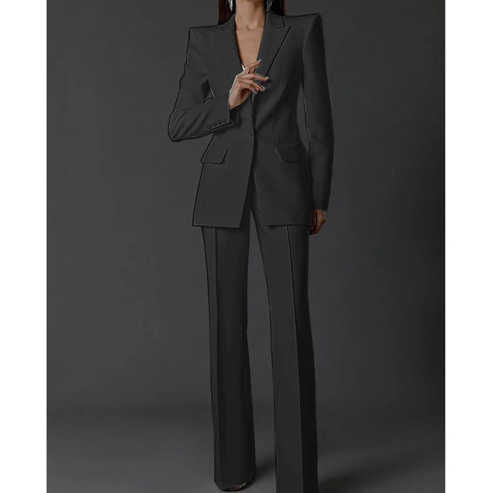 Women's Elegant Two Piece Pants Suit