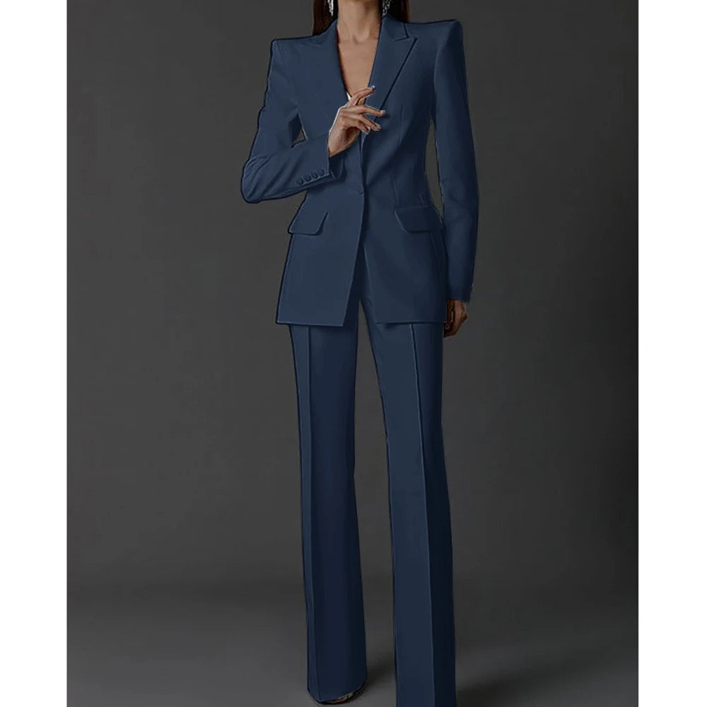 Women's Elegant Two Piece Pants Suit