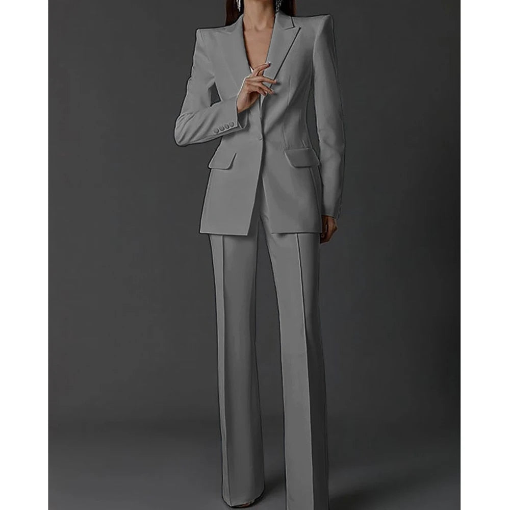 Women's Elegant Two Piece Pants Suit