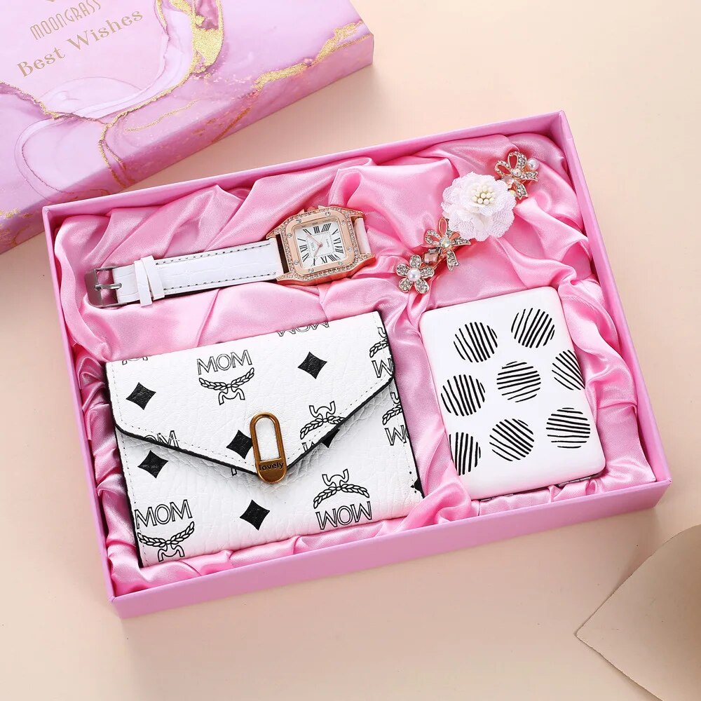 Women's Fashion Quartz Watch Wallet Gift Set