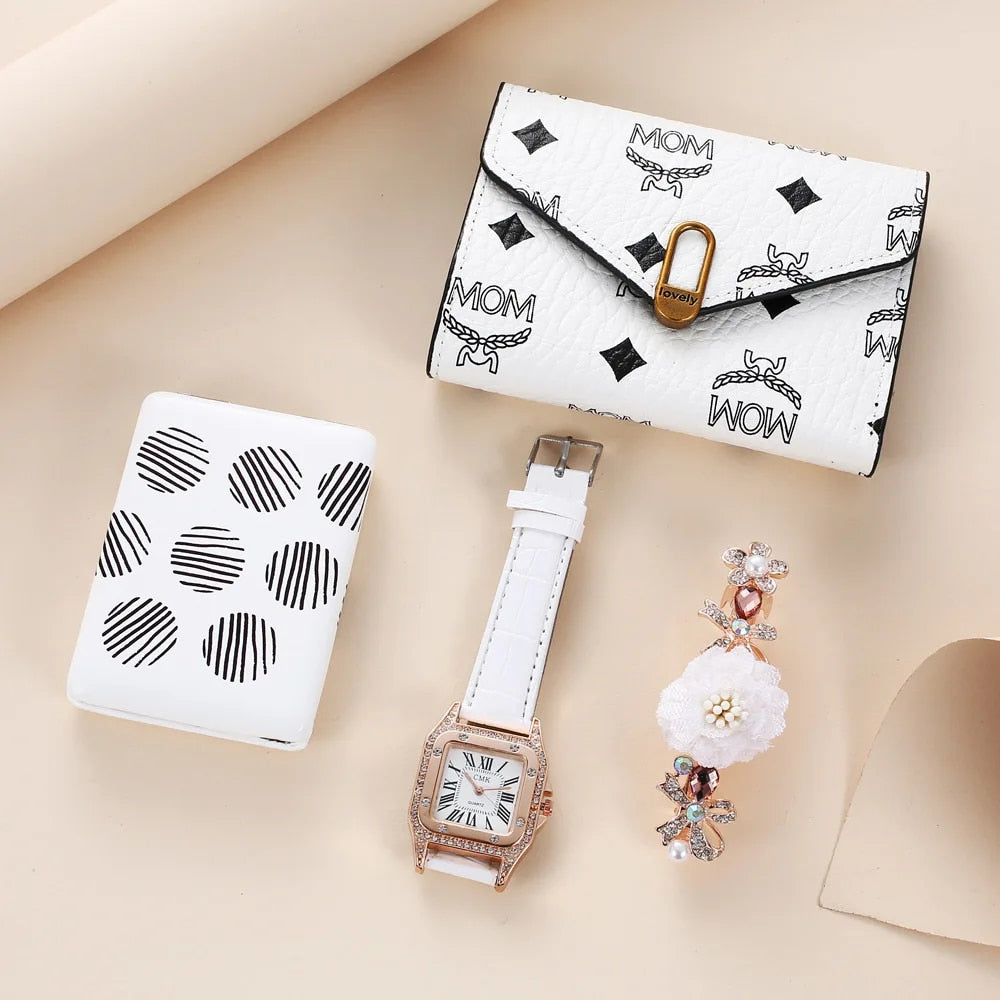 Women's Fashion Quartz Watch Wallet Gift Set