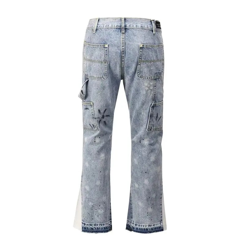 Baggy Painted Cargo Jeans