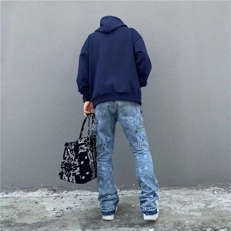 Baggy Painted Cargo Jeans